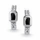 Серебряные серьги АЛЬКОР 02-5028/00ОН-00 с ониксом