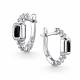 Серебряные серьги АЛЬКОР 02-5028/00ОН-00 с ониксом