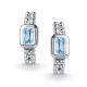 Серебряные серьги АЛЬКОР 02-5028/00ТБ-00 с топазом