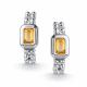 Серебряные серьги АЛЬКОР 02-5028/00ЦТ-00 с цитрином