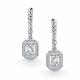 Серебряные серьги АЛЬКОР 02-5029/00ГХ-00 с фианитом и горным хрусталём