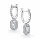 Серебряные серьги АЛЬКОР 02-5029/00ГХ-00 с фианитом и горным хрусталём