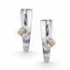 Серебряные серьги АЛЬКОР с золотой накладкой и бриллиантом 02-5041/000Б-00