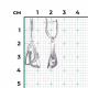 Серебряные серьги Platina 02-5071-00-401-0200 с фианитом