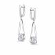 Серебряные серьги АЛЬКОР 02-5151/00ГХ-00 с горным хрусталём