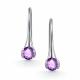 Серебряные серьги АЛЬКОР 02-5152/00АМ-00 с аметистом