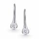Серебряные серьги АЛЬКОР 02-5152/00ГХ-00 с горным хрусталём