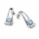 Серебряные серьги АЛЬКОР 02-5153/00ТБ-00 с топазом
