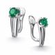 Серебряные серьги АЛЬКОР 02-5154/00АГ-00 с агатом