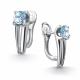 Серебряные серьги АЛЬКОР 02-5154/00ТБ-00 с топазом