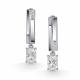 Серебряные серьги АЛЬКОР 02-5156/00ГХ-00 с фианитом и горным хрусталём