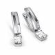 Серебряные серьги АЛЬКОР 02-5156/00ГХ-00 с фианитом и горным хрусталём