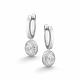 Серебряные серьги АЛЬКОР 02-5157/00ГХ-00 с фианитом и горным хрусталём