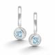 Серебряные серьги АЛЬКОР 02-5157/00ТБ-00 с топазом и фианитом