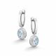 Серебряные серьги АЛЬКОР 02-5157/00ТБ-00 с топазом и фианитом