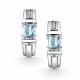 Серебряные серьги АЛЬКОР 02-5158/00ТБ-00 с топазом и фианитом
