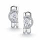 Серебряные серьги АЛЬКОР 02-5159/00ГХ-00 с фианитом и горным хрусталём