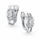 Серебряные серьги АЛЬКОР 02-5159/00ГХ-00 с фианитом и горным хрусталём