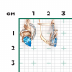 Серьги из комбинированного золота Platina 02-5163-00-201-1111 с топазом