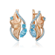 Серьги из комбинированного золота Platina 02-5165-00-201-1111 с топазом