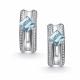 Серебряные серьги АЛЬКОР 02-5169/00ТБ-00 с топазом и фианитом