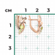 Серьги из комбинированного золота Platina 02-5175-00-205-1111 с хризолитом