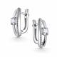 Серебряные серьги АЛЬКОР 02-5175/00КЦ-00 с фианитом