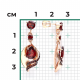 Золотые серьги Platina 02-5182-00-204-1110 с гранатом