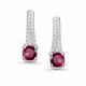 Серебряные серьги АЛЬКОР 02-5183/000Р-00 с фианитом и рубином