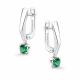 Серебряные серьги АЛЬКОР 02-5184/000И-00 с изумрудом