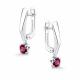 Серебряные серьги АЛЬКОР 02-5184/000Р-00 с рубином