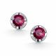 Серебряные серьги АЛЬКОР 02-5185/000Р-00 с фианитом и рубином
