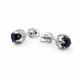 Серебряные серьги АЛЬКОР 02-5185/000С-00 с фианитом и сапфиром