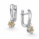 Серебряные серьги АЛЬКОР 02-5188/001М-00 с муассанитом