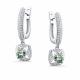 Серебряные серьги АЛЬКОР 02-5189/002М-00 с фианитом и муассанитом