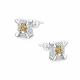 Серебряные серьги АЛЬКОР 02-5190/001М-00 с фианитом и муассанитом
