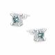 Серебряные серьги АЛЬКОР 02-5190/002М-00 с фианитом и муассанитом