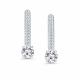 Серебряные серьги АЛЬКОР 02-5191/000М-00 с фианитом и муассанитом