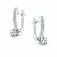 Серебряные серьги АЛЬКОР 02-5191/000М-00 с фианитом и муассанитом