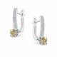 Серебряные серьги АЛЬКОР 02-5191/001М-00 с фианитом и муассанитом