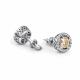 Серебряные серьги АЛЬКОР 02-5192/001М-00 с фианитом и муассанитом