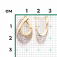 Серьги из комбинированного золота Platina 02-5198-00-401-1121 с фианитом