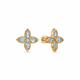 Золотые серьги Золотые узоры 02-52-0584-04 с топазом и цирконием