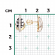 Серьги из комбинированного золота Platina 02-5202-00-401-1121 с фианитом и эмалью