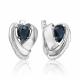 Серьги из белого золота Platina 02-5206-00-105-1120 с бриллиантом и сапфиром
