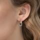 Серьги из комбинированного золота Platina 02-5221-00-105-1111 с бриллиантом и сапфиром
