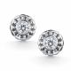 Серебряные серьги АЛЬКОР 02-5221/00КЦ-00 с фианитом