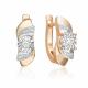 Серьги из комбинированного золота Platina 02-5233-00-101-1111 с бриллиантом