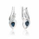 Серьги из белого золота Platina 02-5240-00-105-1120 с бриллиантом и сапфиром