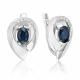 Серьги из белого золота Platina 02-5246-00-105-1120 с бриллиантом и сапфиром